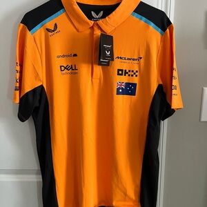 Castore Men's Mclaren Formula 1 Oscar Piastri Orange and Black Team Jersey